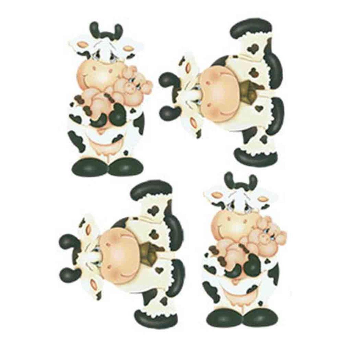Aplique Litoarte APM3-187 3cm Vaca e Porco 4 peças - Palácio da Arte
