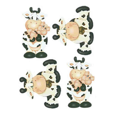 Aplique Litoarte APM3-187 3cm Vaca e Porco 4 peças - Palácio da Arte