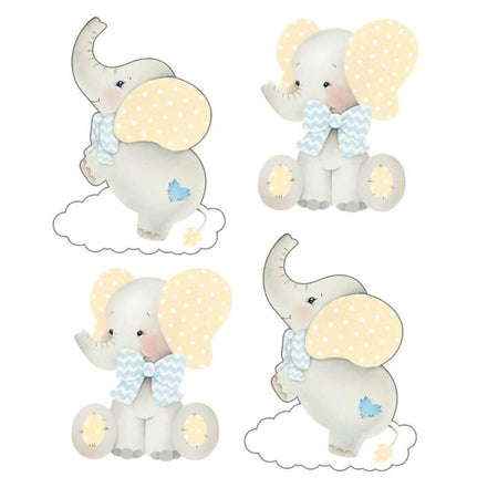 Aplique Litoarte APM3-262 3cm Elefante Bebê Menino 4 peças - Palácio da Arte