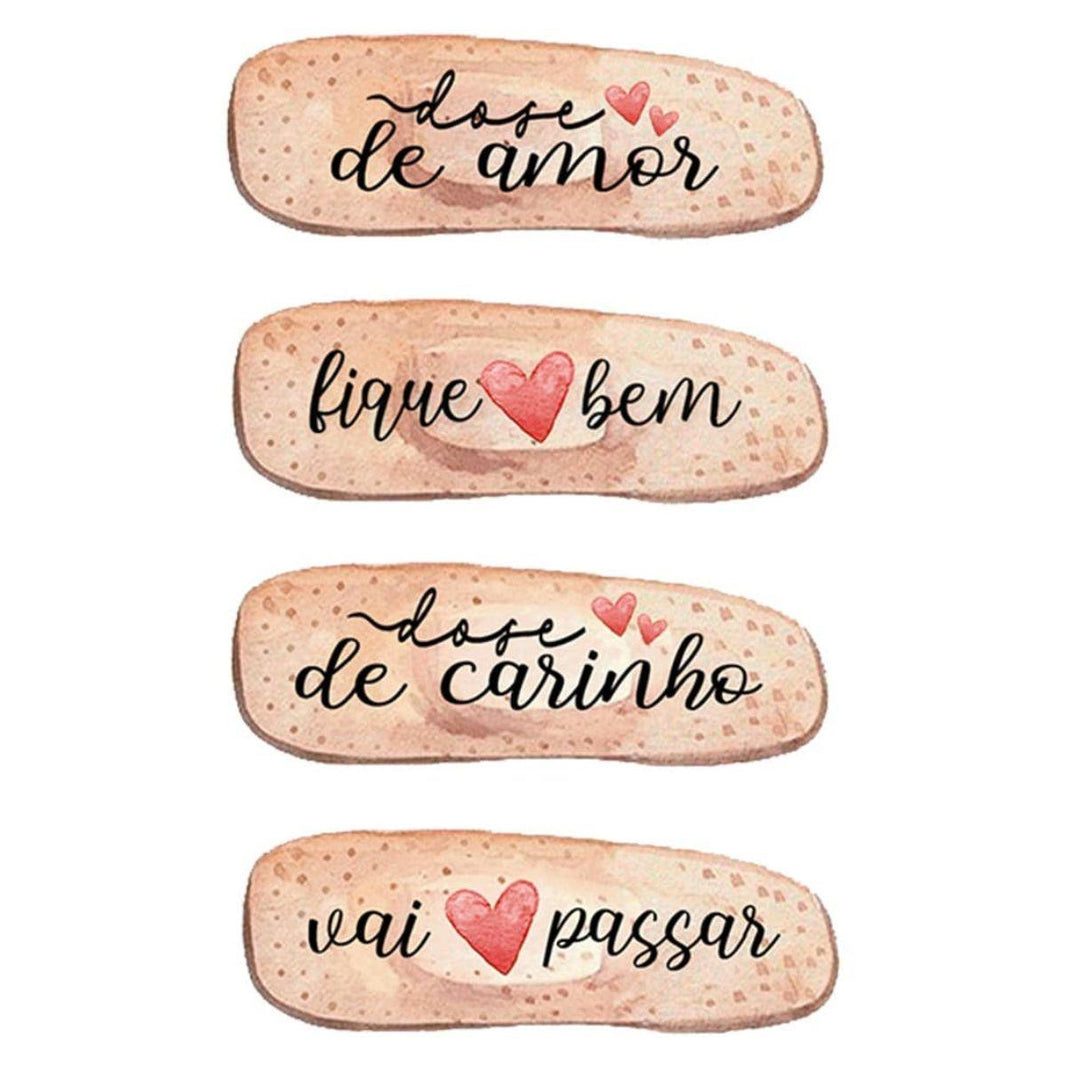 Aplique Litoarte APM3-295 3cm Tags Band-Aid 4 peças - Palácio da Arte