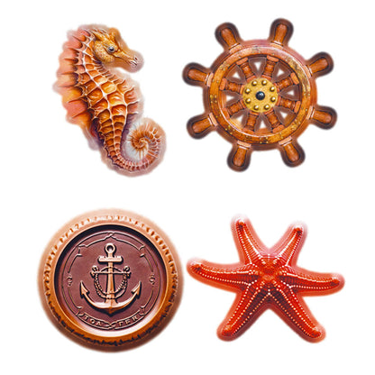 Aplique Litoarte APM3-350 3cm Estrela do Mar com Conchas - Palácio da Arte