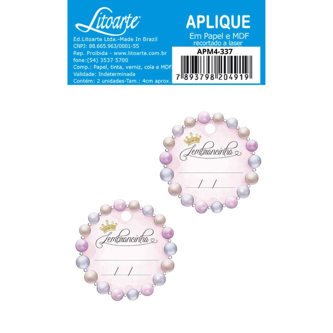 Aplique Litoarte APM4-337 4cm Lembrança Pulseira 2 peças - Palácio da Arte