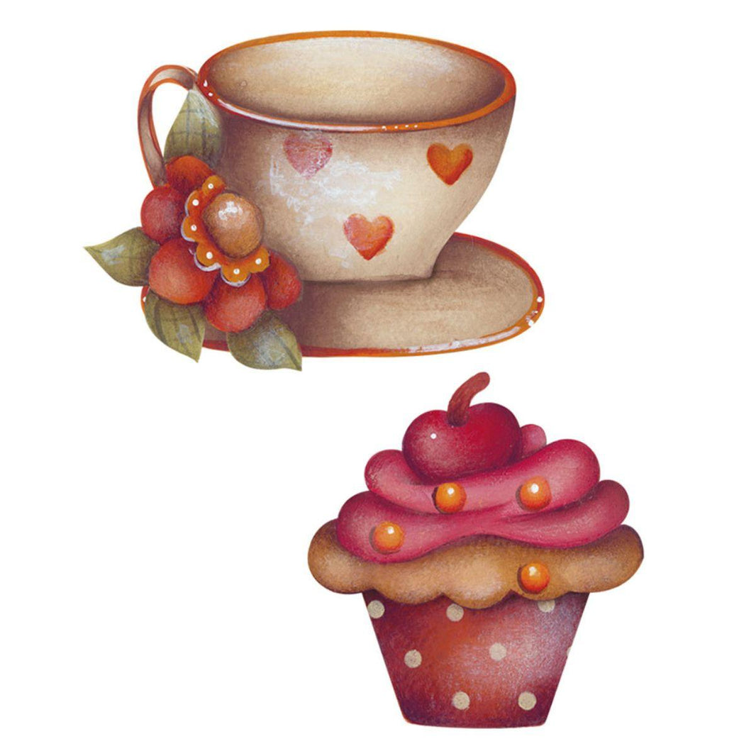 Aplique Litoarte APM4-420 4cm Xícara Cupcake 2 peças - Palácio da Arte