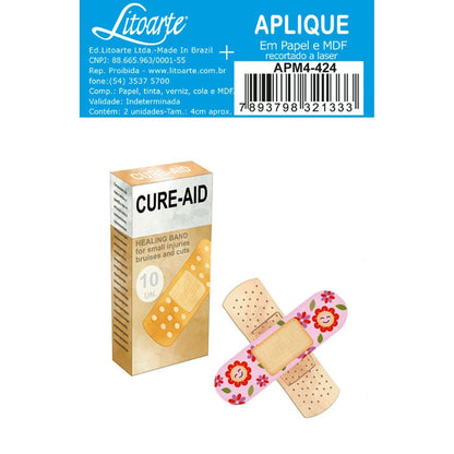 Aplique Litoarte APM4-424 4cm Curativos 2 peças - Palácio da Arte