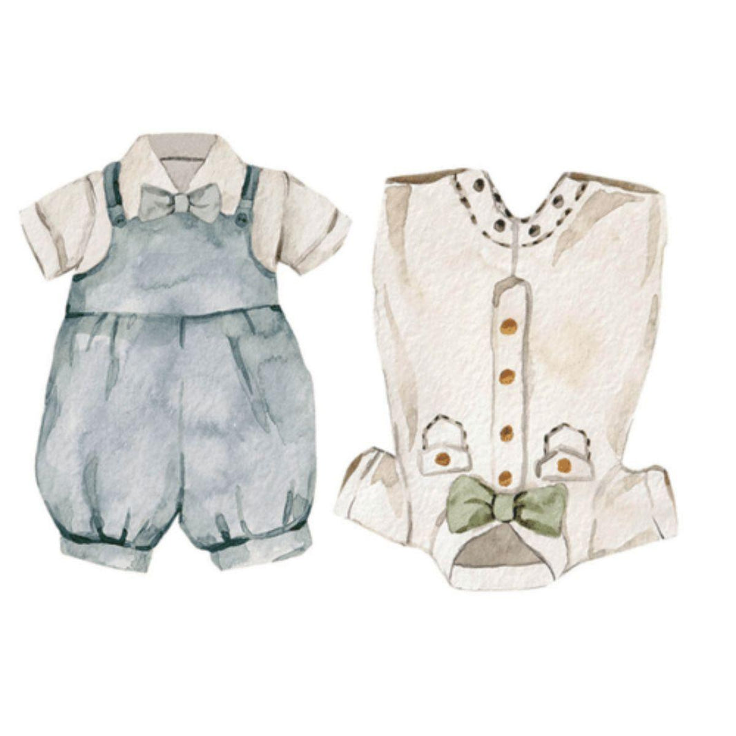 Aplique Litoarte APM4-450 4cm Boho Baby Boy Roupinhas 2 peças - Palácio da Arte