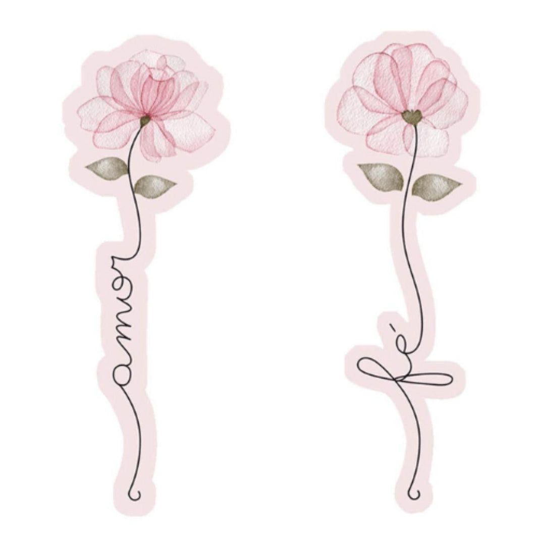 Aplique Litoarte APM4-475 4cm Dia das Mães Carinho Flores Amor e Fé 2 peças - Palácio da Arte