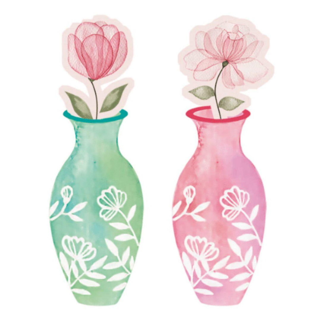 Aplique Litoarte APM4-476 4cm Dia das Mães Carinho Flores nos Vasos 2 peças - Palácio da Arte