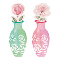 Aplique Litoarte APM4-476 4cm Dia das Mães Carinho Flores nos Vasos 2 peças - Palácio da Arte