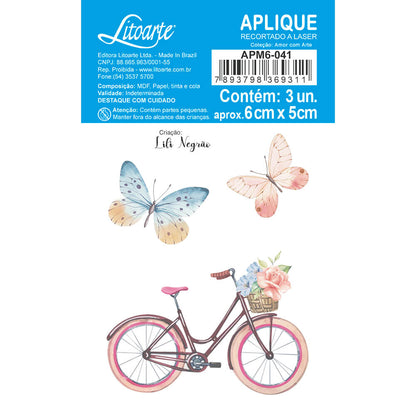 Aplique Litoarte APM6-041 6cm Bicicleta Amor com Arte - Palácio da Arte