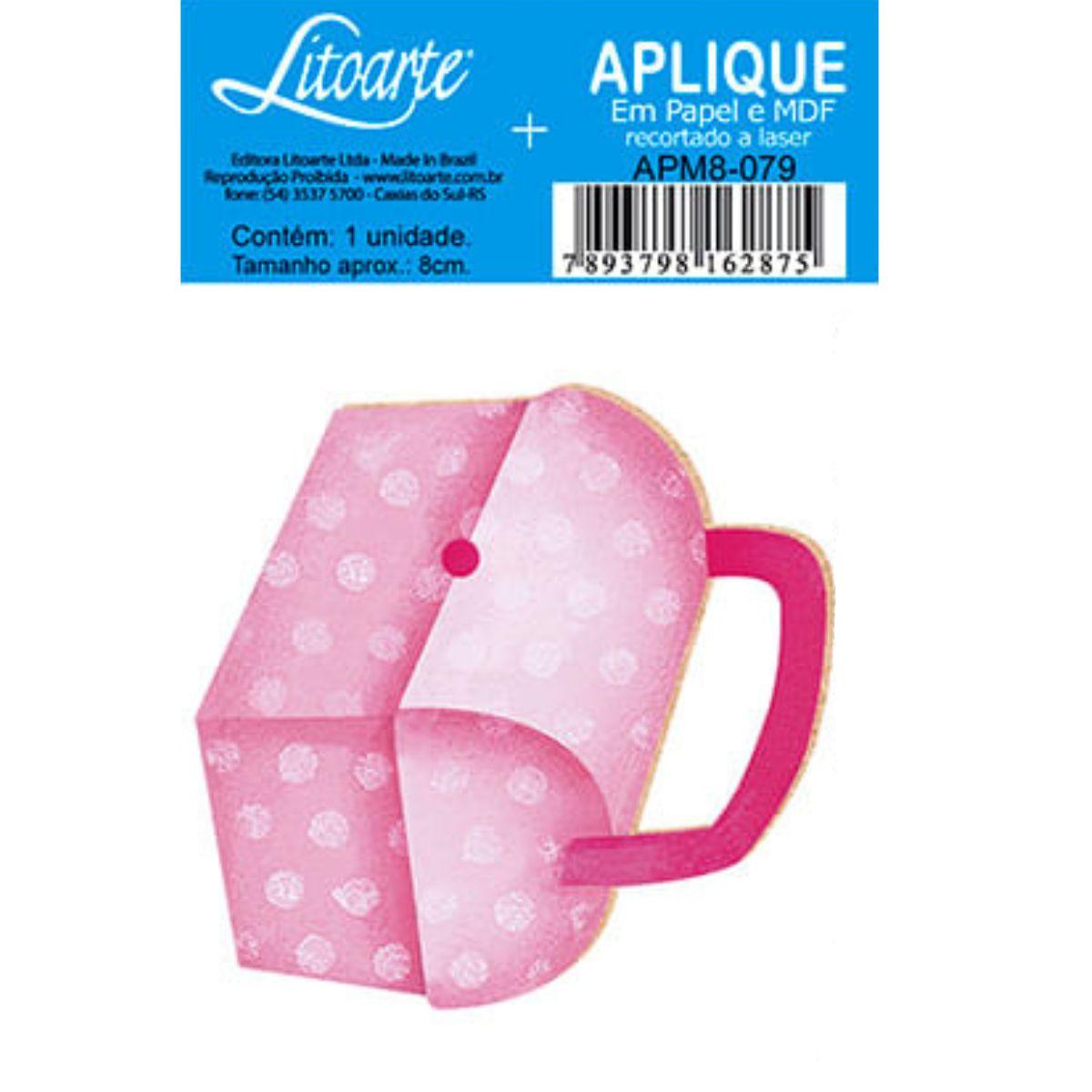 Aplique Litoarte APM8-079 8cm Bolsa - Palácio da Arte