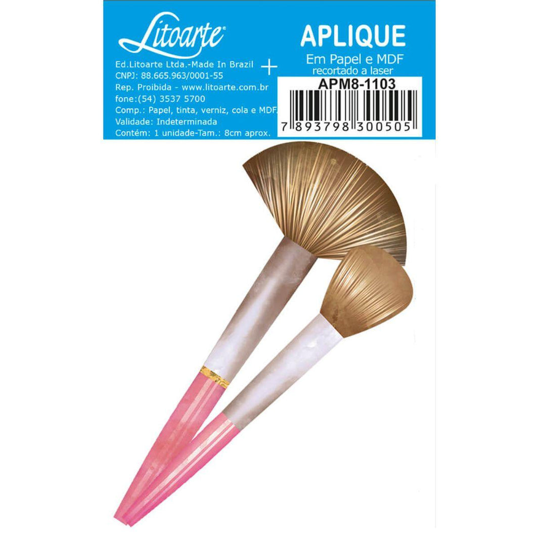 Aplique Litoarte APM8-1103 8cm Maquiagem Pincéis - Palácio da Arte