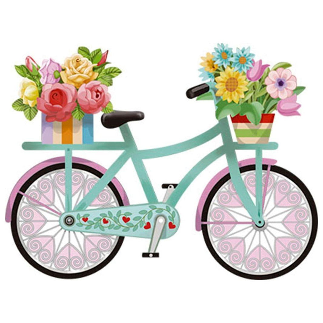 Aplique Litoarte APM8-1154 8cm Bicicleta com Flores - Palácio da Arte