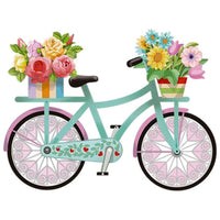 Aplique Litoarte APM8-1154 8cm Bicicleta com Flores - Palácio da Arte