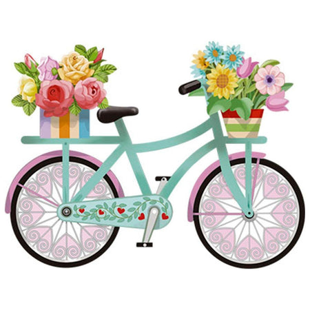 Aplique Litoarte APM8-1154 8cm Bicicleta com Flores - Palácio da Arte