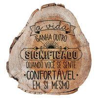 Aplique Litoarte APM8-1258 8cm Tronco Frase - Palácio da Arte