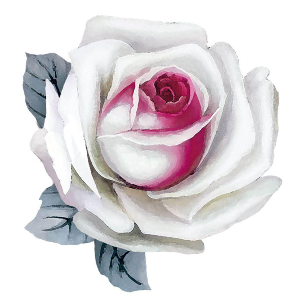 Aplique Litoarte APM8-1263 8cm Rosa Branca - Palácio da Arte