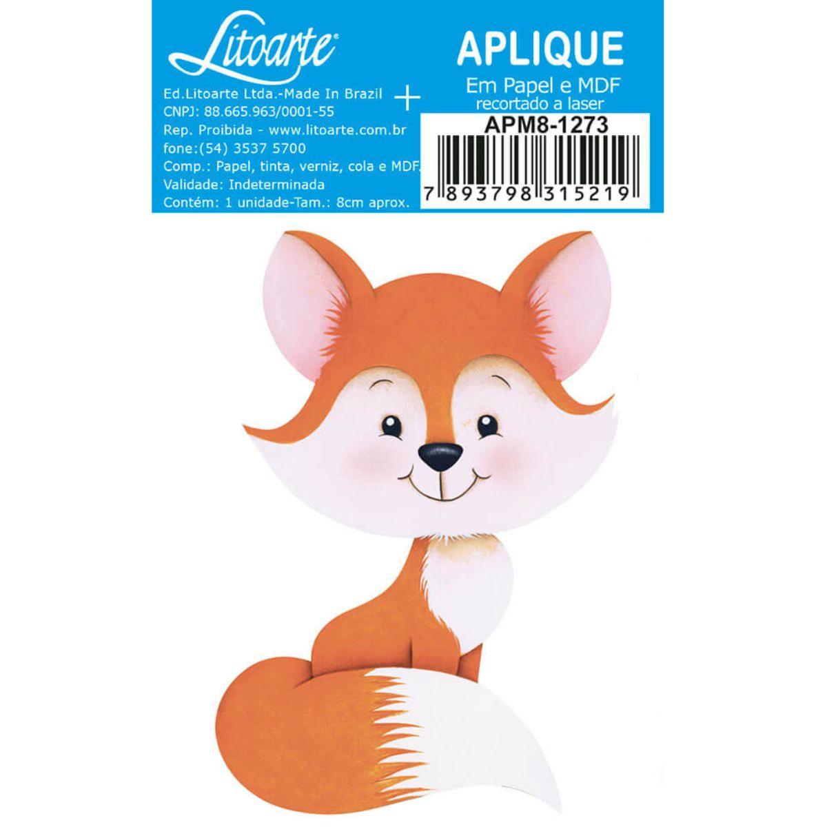 Aplique Litoarte APM8-1273 8cm Raposa - Palácio da Arte
