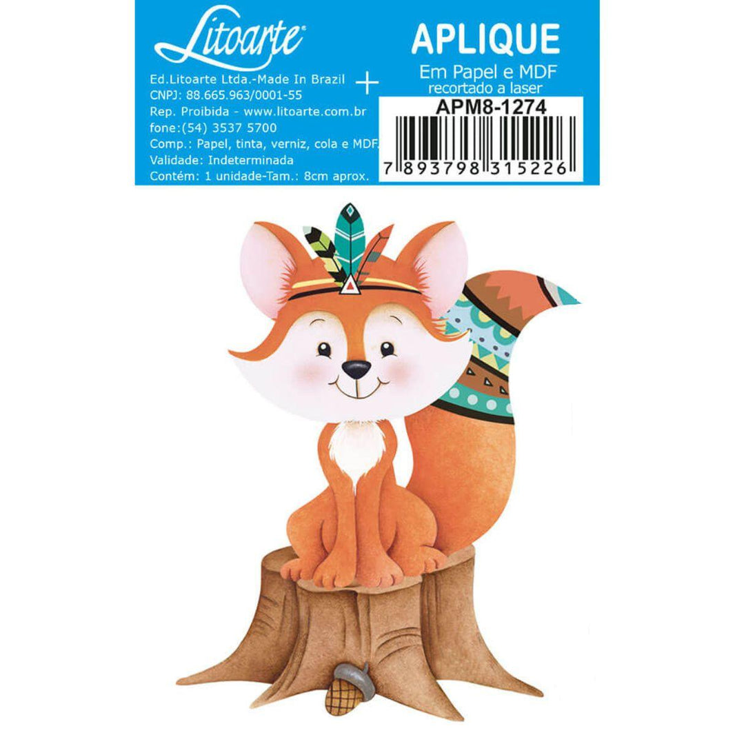 Aplique Litoarte APM8-1274 8cm Raposa - Palácio da Arte