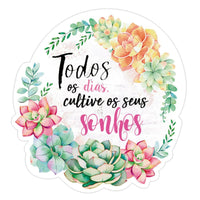 Aplique Litoarte APM8-1278 8cm Cactos Frase - Palácio da Arte