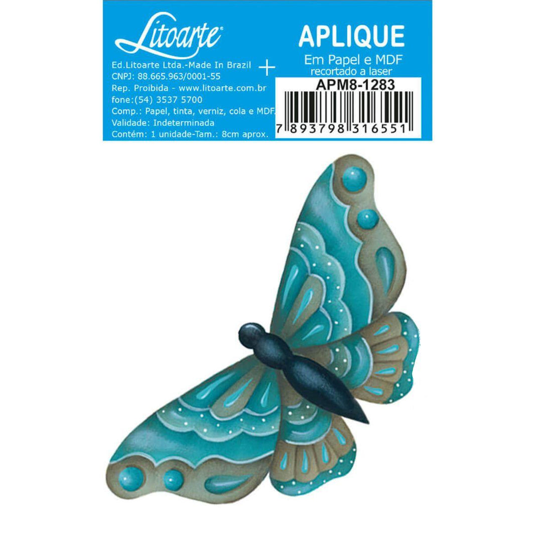 Aplique Litoarte APM8-1283 8cm Borboleta - Palácio da Arte
