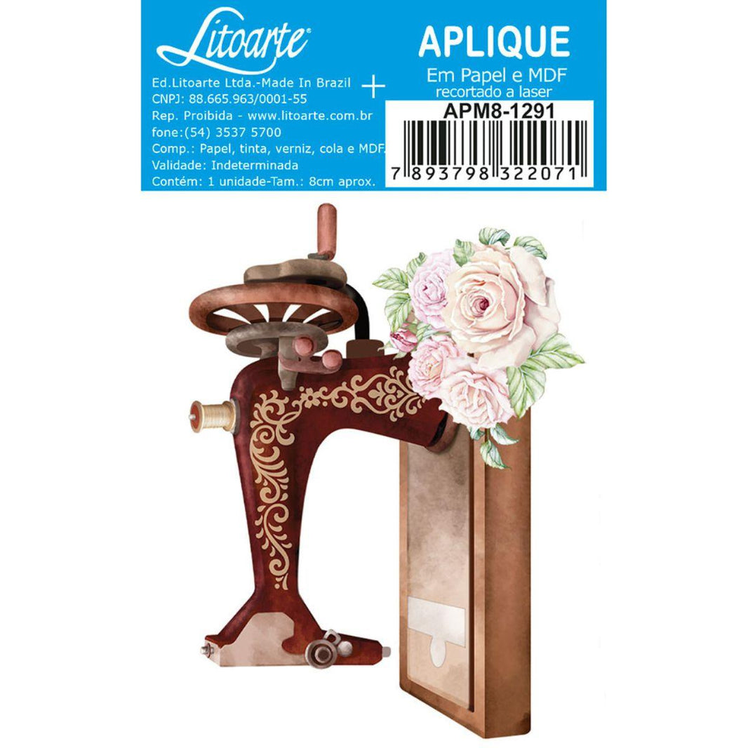 Aplique Litoarte APM8-1291 8cm Máquina de Costura - Palácio da Arte
