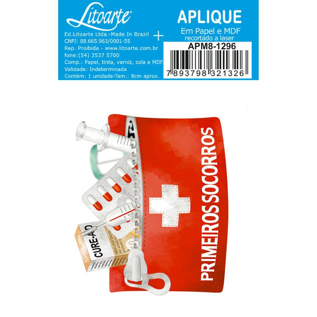 Aplique Litoarte APM8-1296 8cm Primeiros Socorros - Palácio da Arte