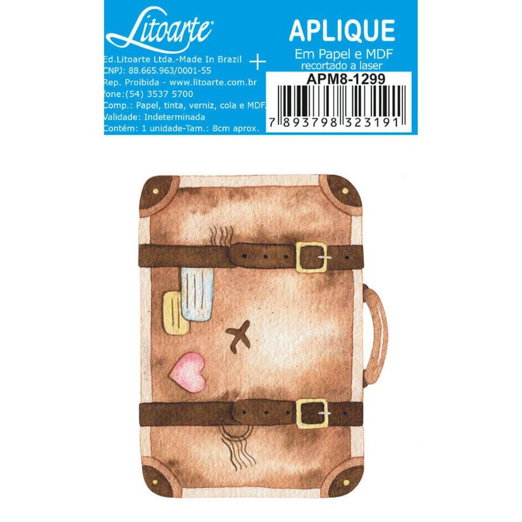 Aplique Litoarte APM8-1299 8cm Kit Viagem Mala - Palácio da Arte