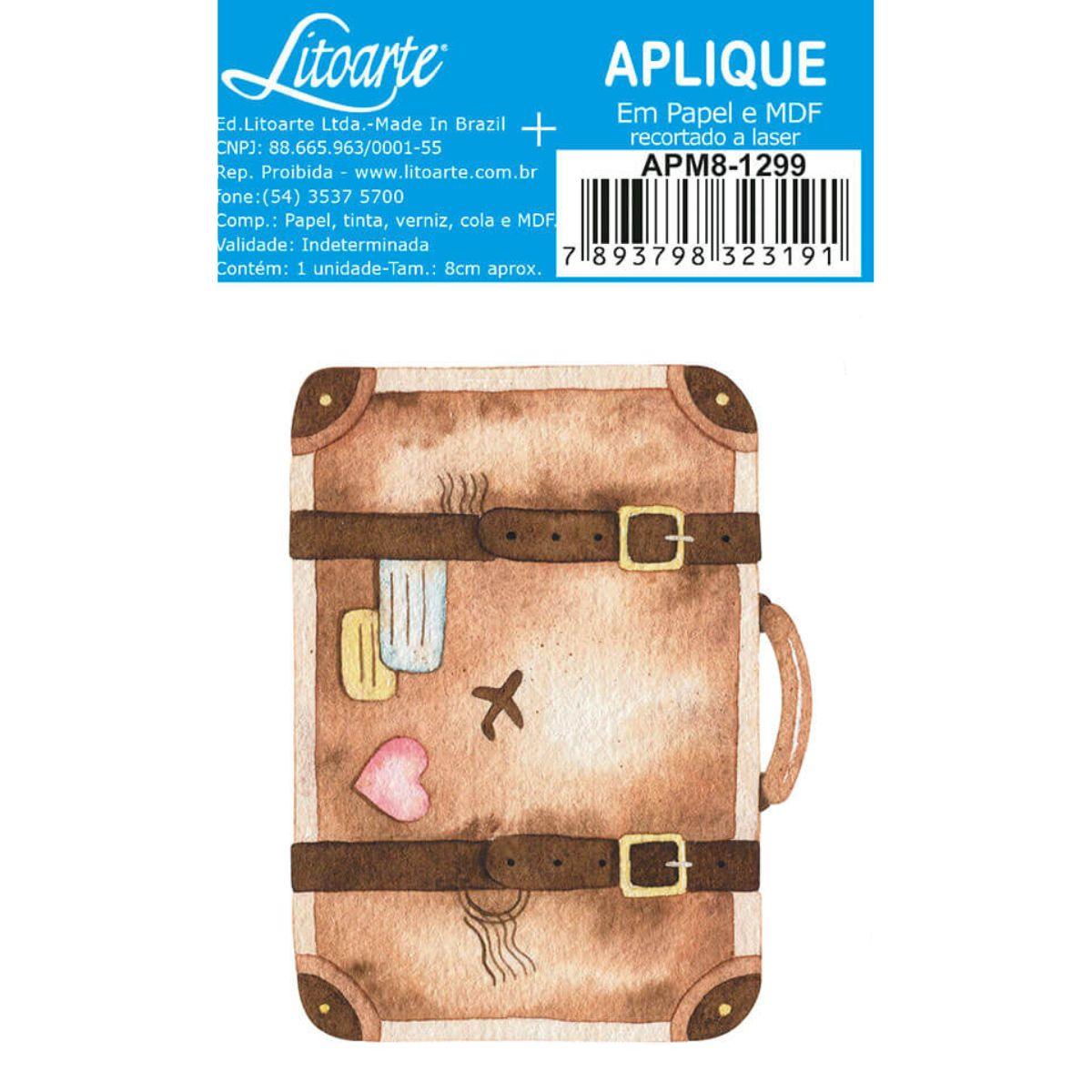 Aplique Litoarte APM8-1299 8cm Kit Viagem Mala - Palácio da Arte