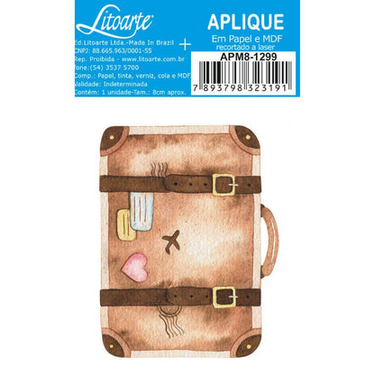 Aplique Litoarte APM8-1299 8cm Kit Viagem Mala - Palácio da Arte