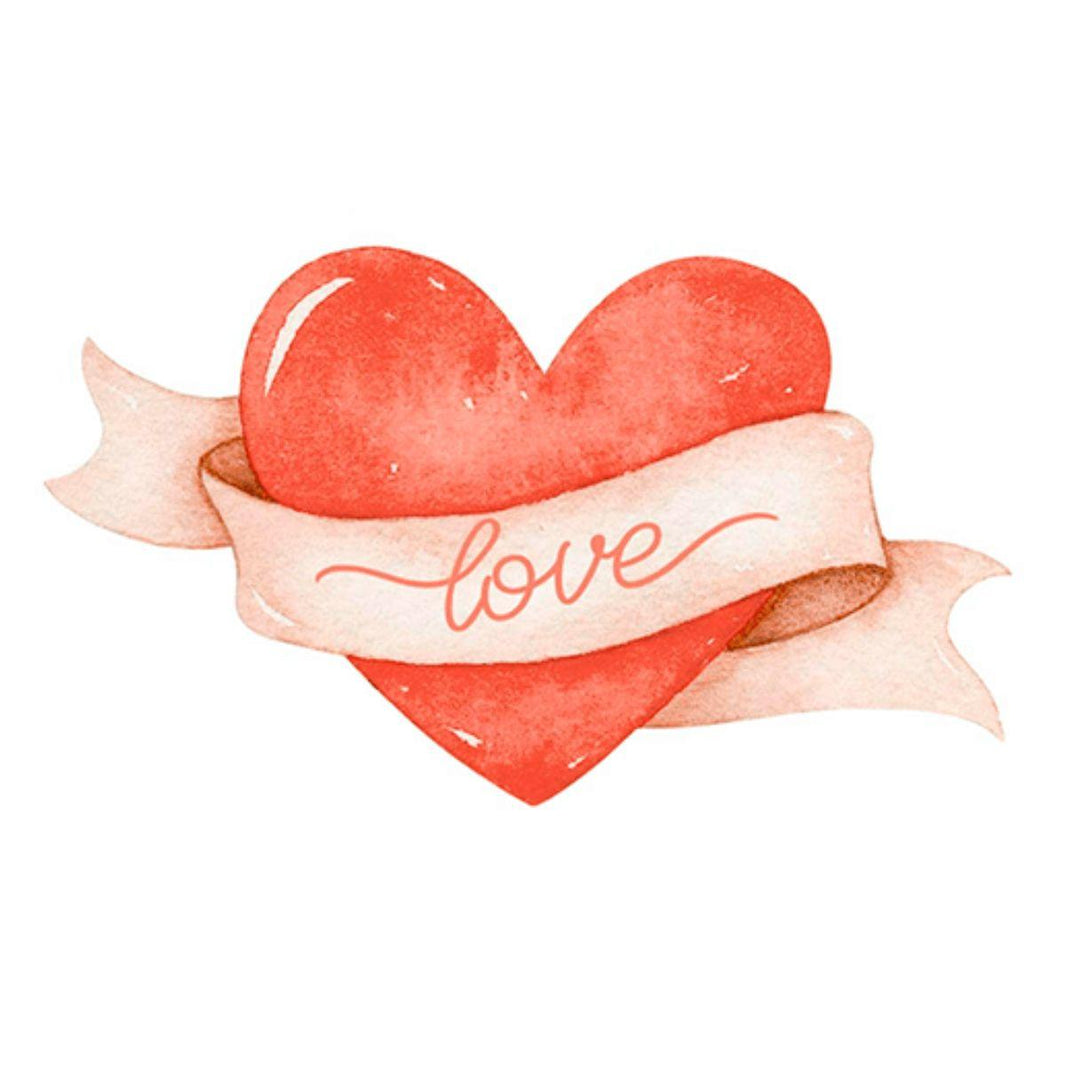 Aplique Litoarte APM8-1309 8cm Amor Aquarela Coração Love - Palácio da Arte