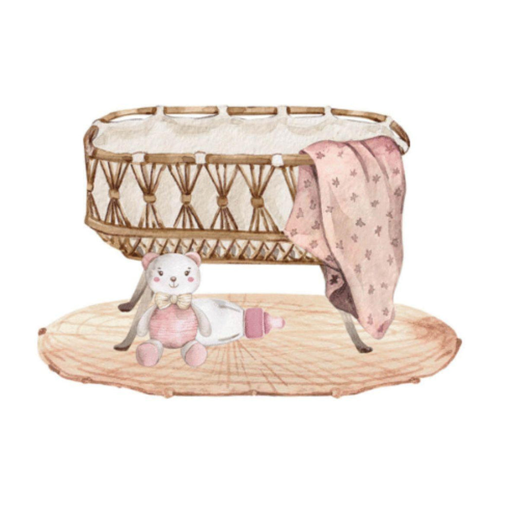 Aplique Litoarte APM8-1314 8cm Boho Baby Girl Berço Rosa - Palácio da Arte