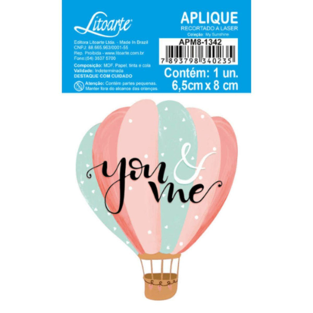 Aplique Litoarte APM8-1342 8cm Dia dos Namorados My Sunshine Balão You & Me - Palácio da Arte