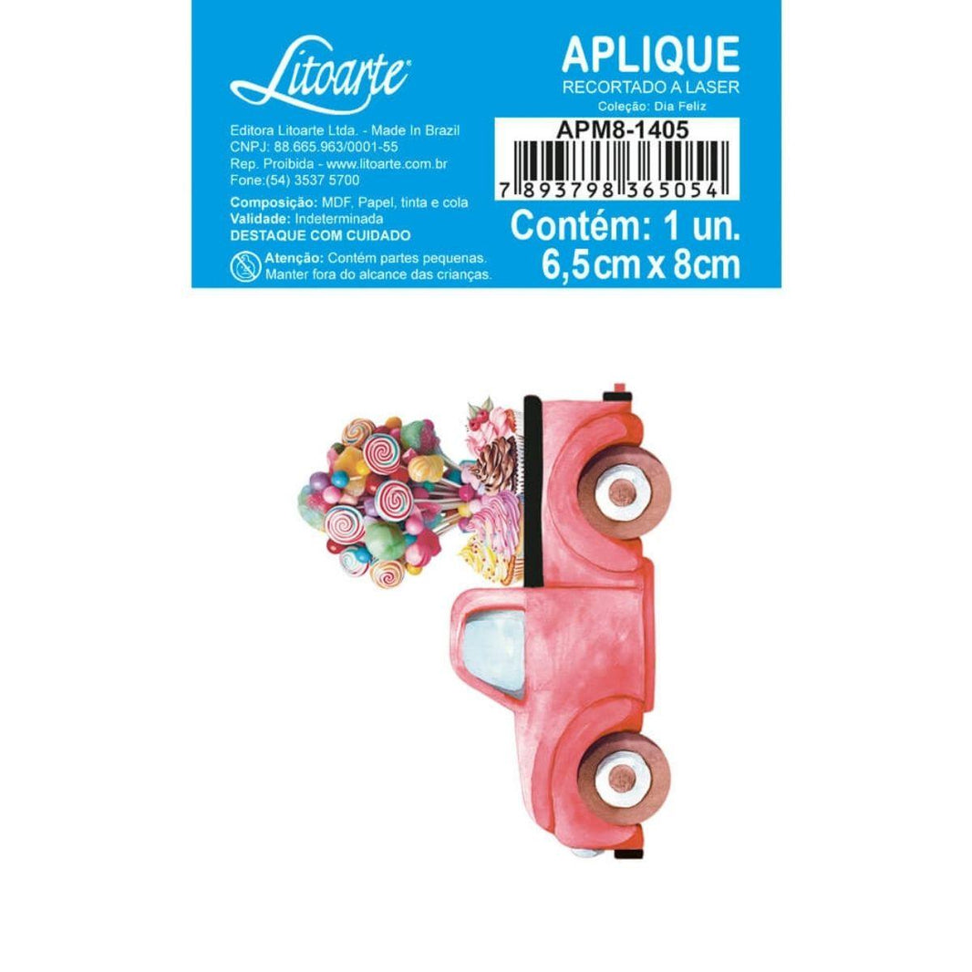 Aplique Litoarte APM8-1405 8cm Camionete Docinho - Palácio da Arte