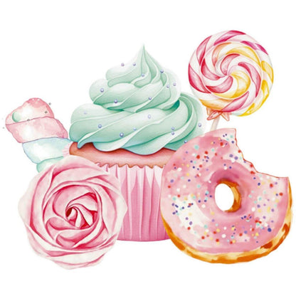 Aplique Litoarte APM8-1407 8cm Cupcakes e Donut - Palácio da Arte
