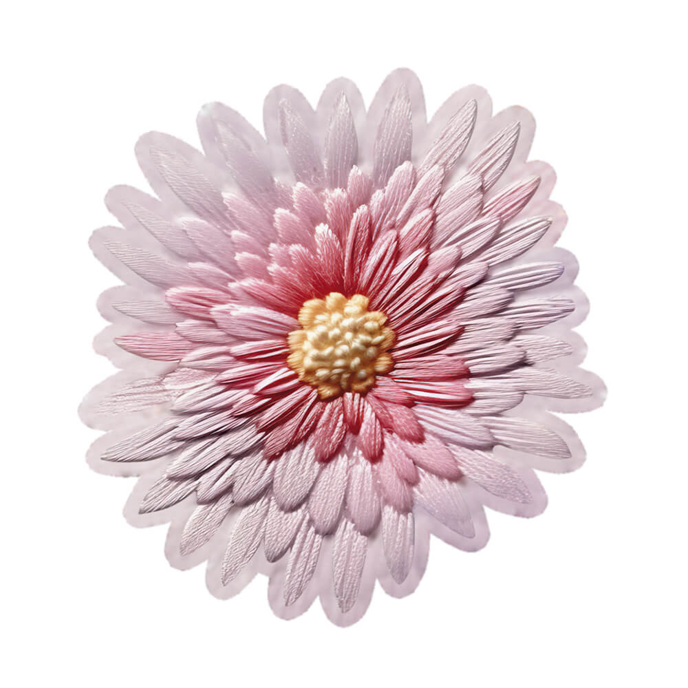 Aplique Litoarte APM8-1419 8cm Flor Bordada 3D - Palácio da Arte