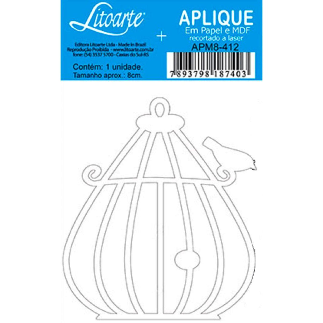 Aplique Litoarte APM8-412 8cm Gaiola - Palácio da Arte