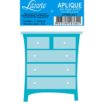 Aplique Litoarte APM8-427 8cm Cômoda - Palácio da Arte