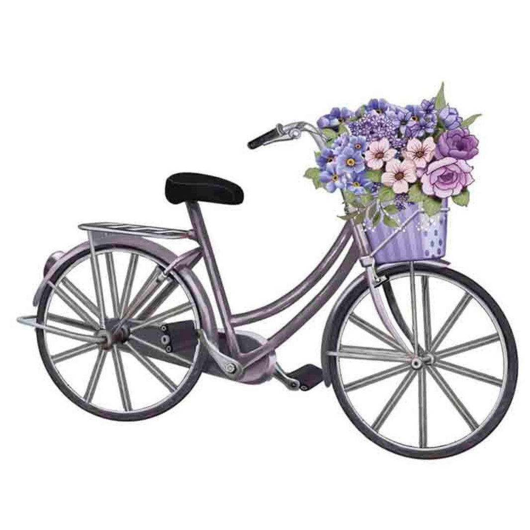 Aplique Litoarte APM8-482 8cm Bicicleta com Cesto de Flores - Palácio da Arte