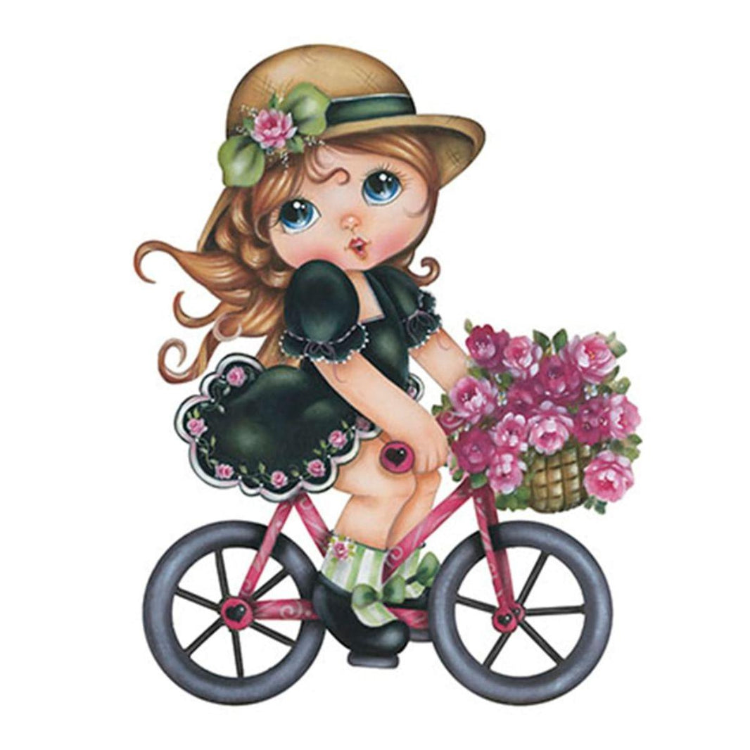 Aplique Litoarte APM8-549 8cm Menina Bicicleta - Palácio da Arte