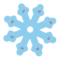 Aplique Litoarte APM8-595 8cm Floco de Neve Azul - Palácio da Arte
