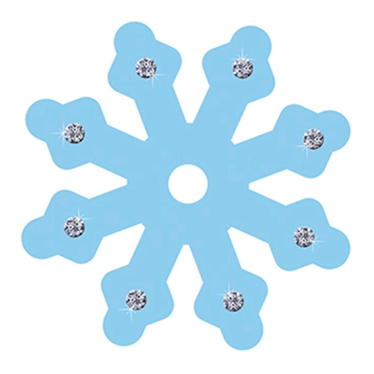 Aplique Litoarte APM8-595 8cm Floco de Neve Azul - Palácio da Arte