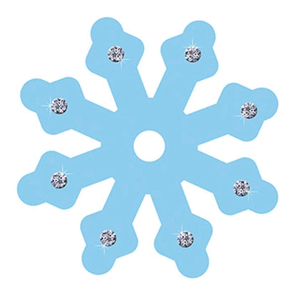 Aplique Litoarte APM8-595 8cm Floco de Neve Azul - Palácio da Arte