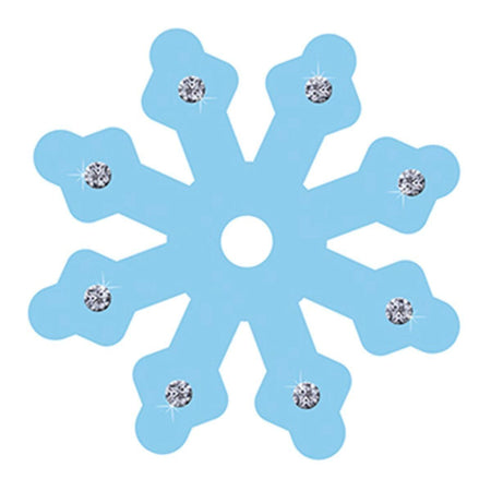 Aplique Litoarte APM8-595 8cm Floco de Neve Azul - Palácio da Arte