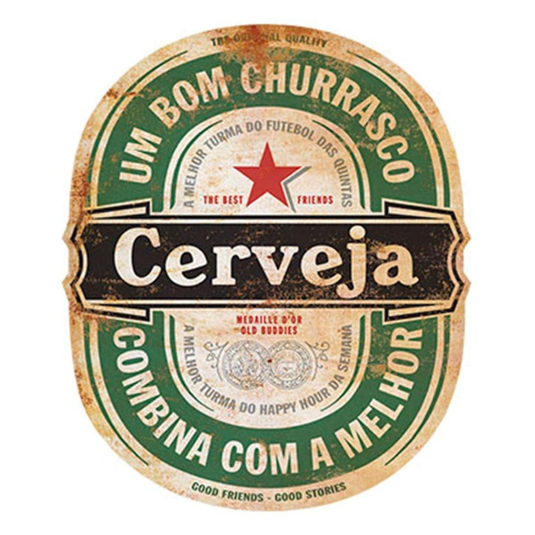 Aplique Litoarte APM8-722 8cm Rótulo de Cerveja - Palácio da Arte