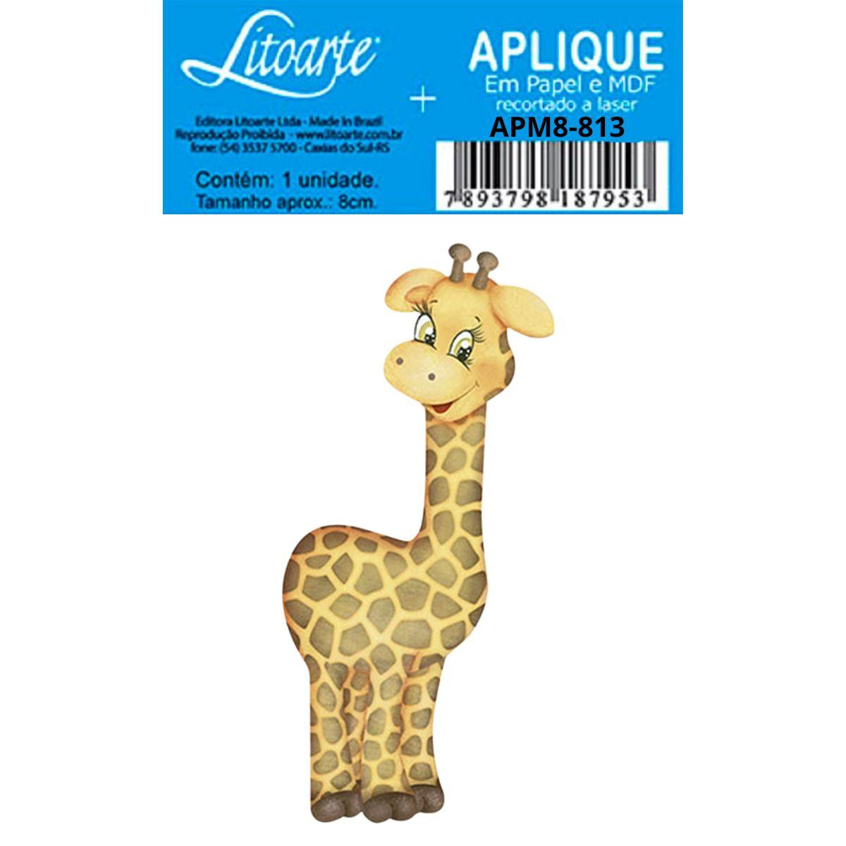 Aplique Litoarte APM8-813 8cm Girafa - Palácio da Arte