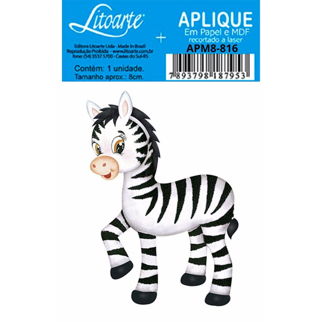 Aplique Litoarte APM8-816 8cm Zebra - Palácio da Arte