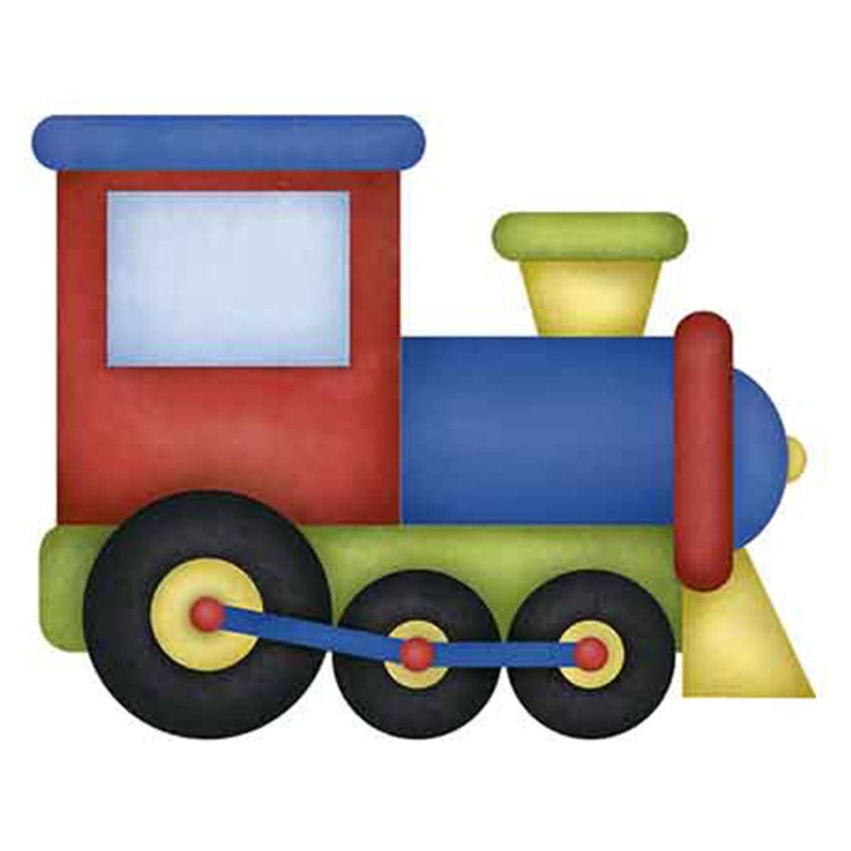 Aplique Litoarte APM8-855 8cm Trem Colorido - Palácio da Arte