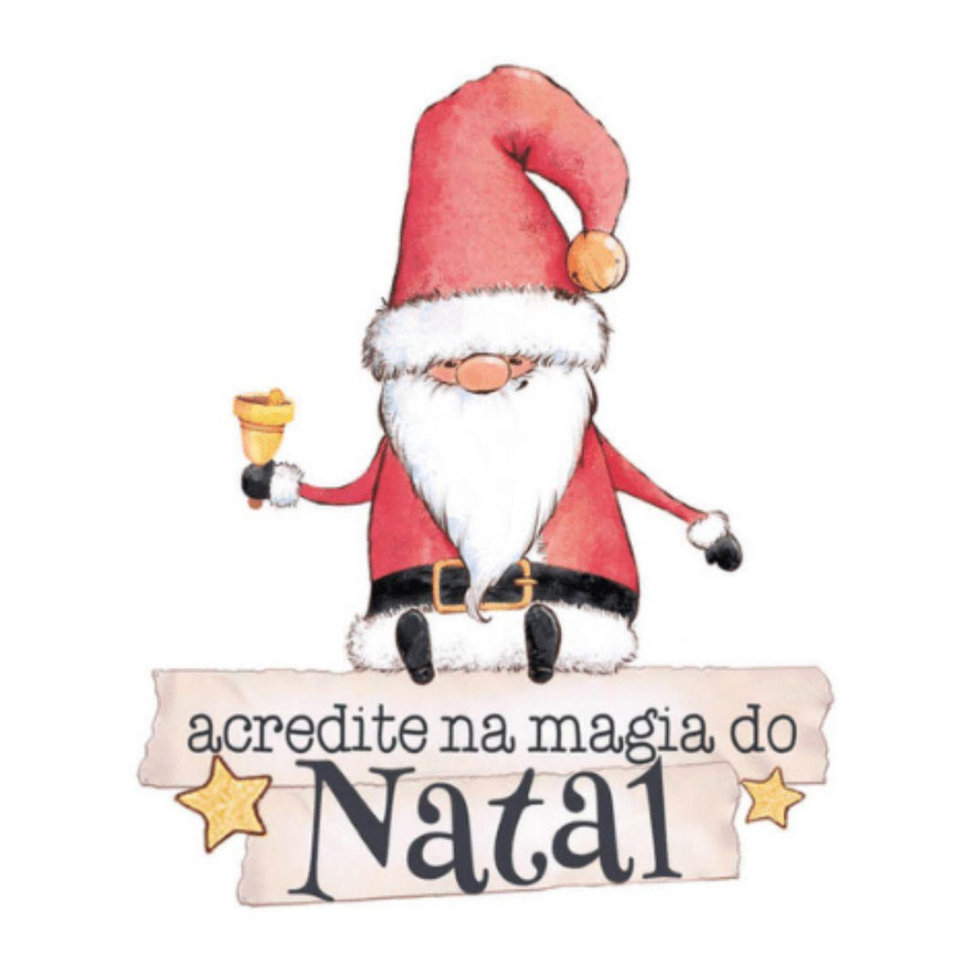 Aplique Litoarte APMN8-169 8cm Natal Gnomo Noel Acredite na Magina do Natal - Palácio da Arte