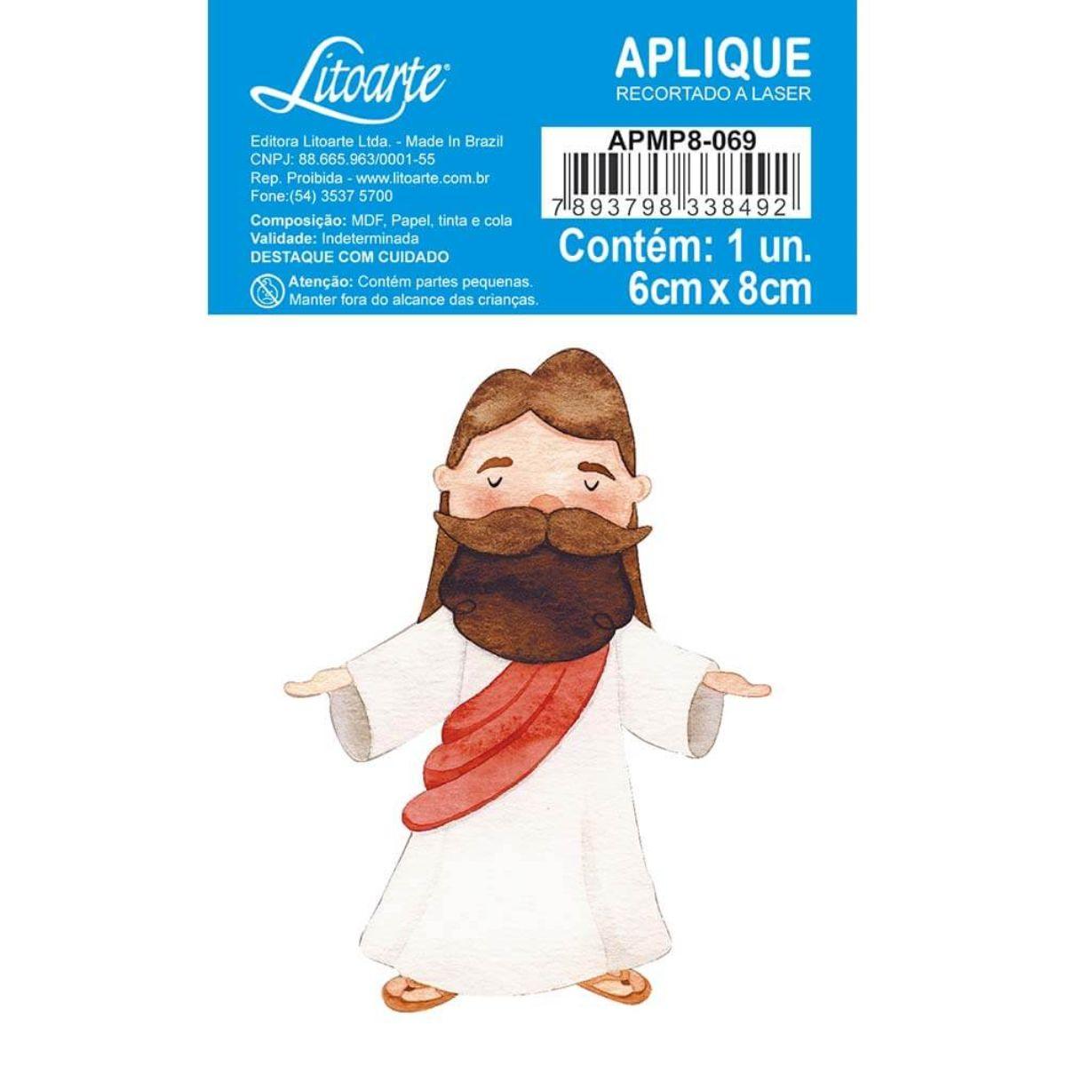 Aplique Litoarte APMP8-069 8cm Jesus - Palácio da Arte