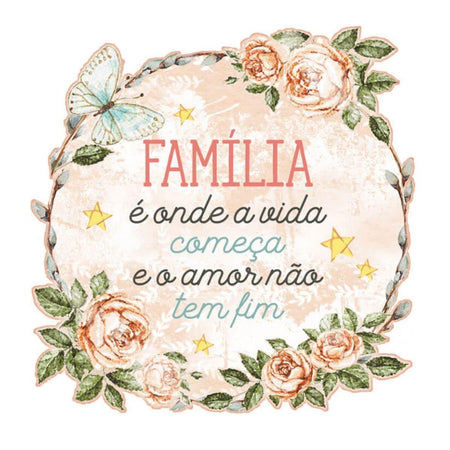 Aplique Litoarte APMP8-071 8cm Guirlanda Família - Palácio da Arte